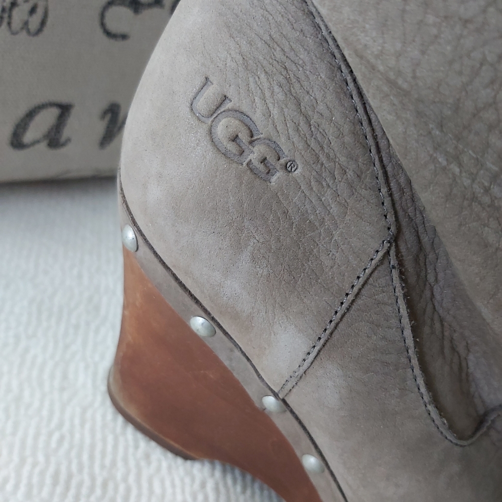 UGG Clogs Boots in Taupe - Women's Wedge Boot - Picture 2 of 16